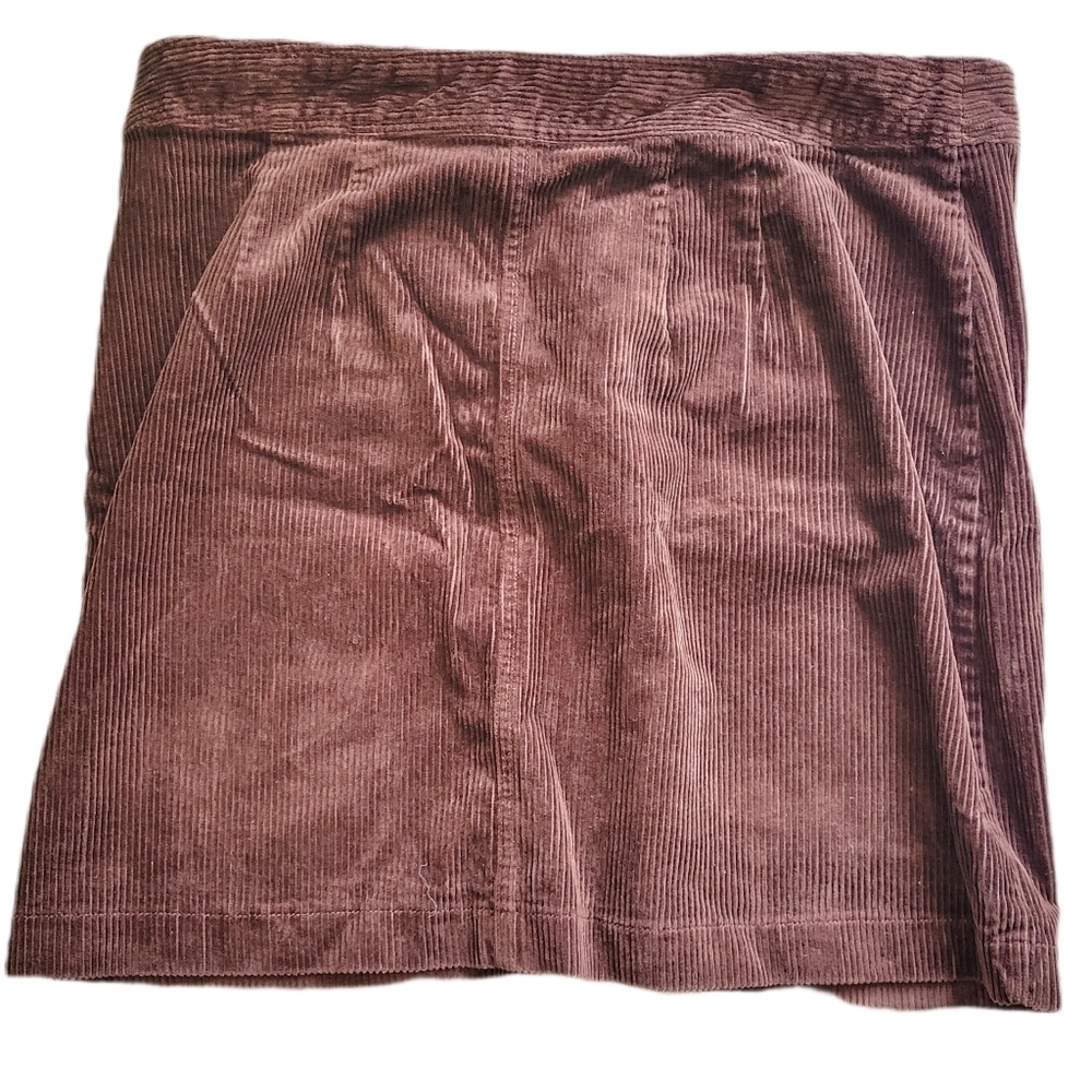 Loft // Women's Corduroy Patch Pocket Mini / Size 12 / Chestnut - Picture 4 of 5